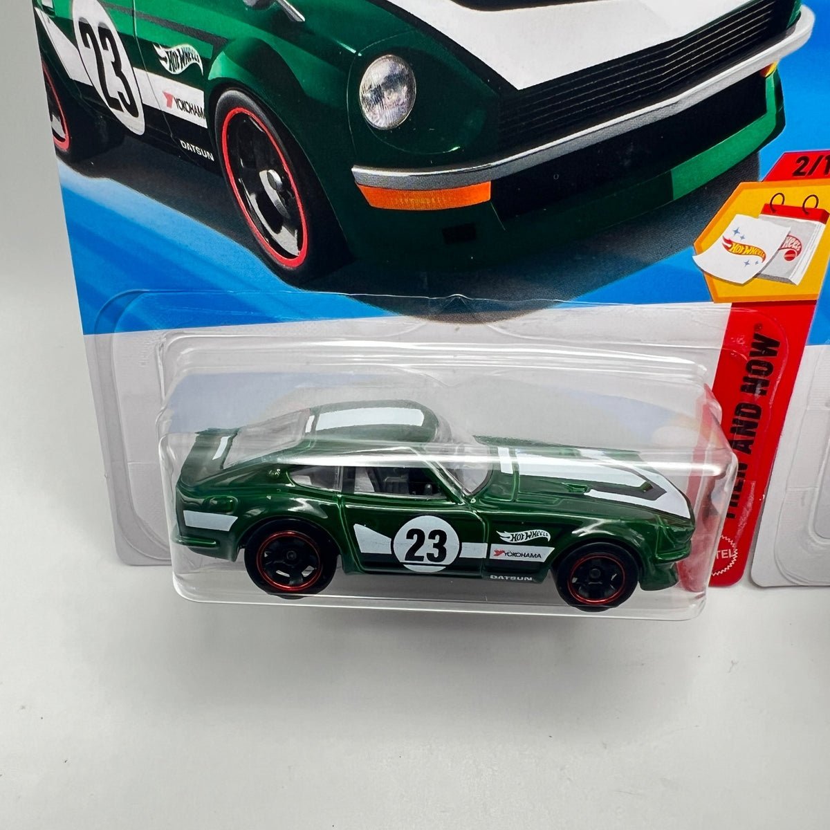 Hot Wheels Datsun 240Z Lot of 2 Green + Orange 72/250 Then and Now 2/10