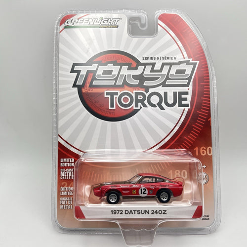 1/64 GREENLIGHT TOKYO TORQUE 1972 DATSUN 240Z #12 RALLY RED