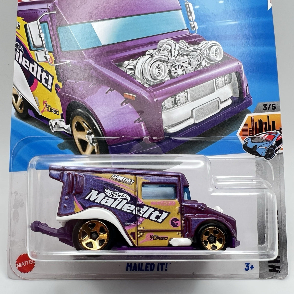 2025 Hot Wheels Mailed It! Treasure Hunt 57/250 HW Metro 3/5 Purple Car 1/64