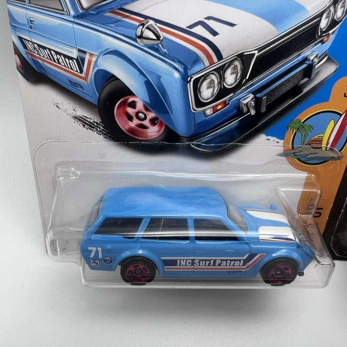 HOT WHEELS LOT OF 2 71 DATSUN BLUEBIRD 510 WAGONS, Blue & Grey 51st Anniversary