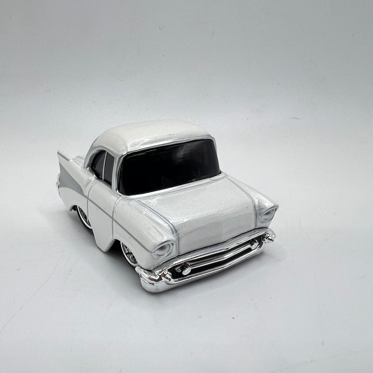Car Tuned MGA '57 Chevy Bel Air Pearl White Chibi LOOSE