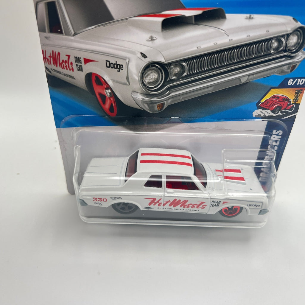 HW 64 Dodge 330 White Red Stripes 126/250 Drag Racers 6/10