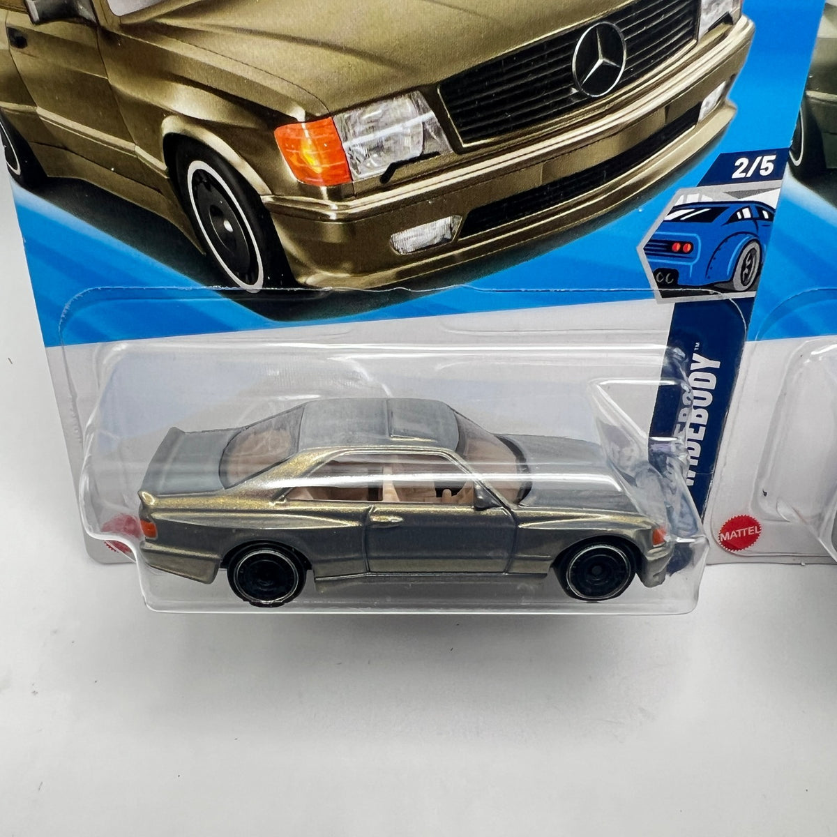 Hot Wheels '89 Mercedes-Benz 560 SEC AMG Gold 186/250 Wild Widebody 2/5