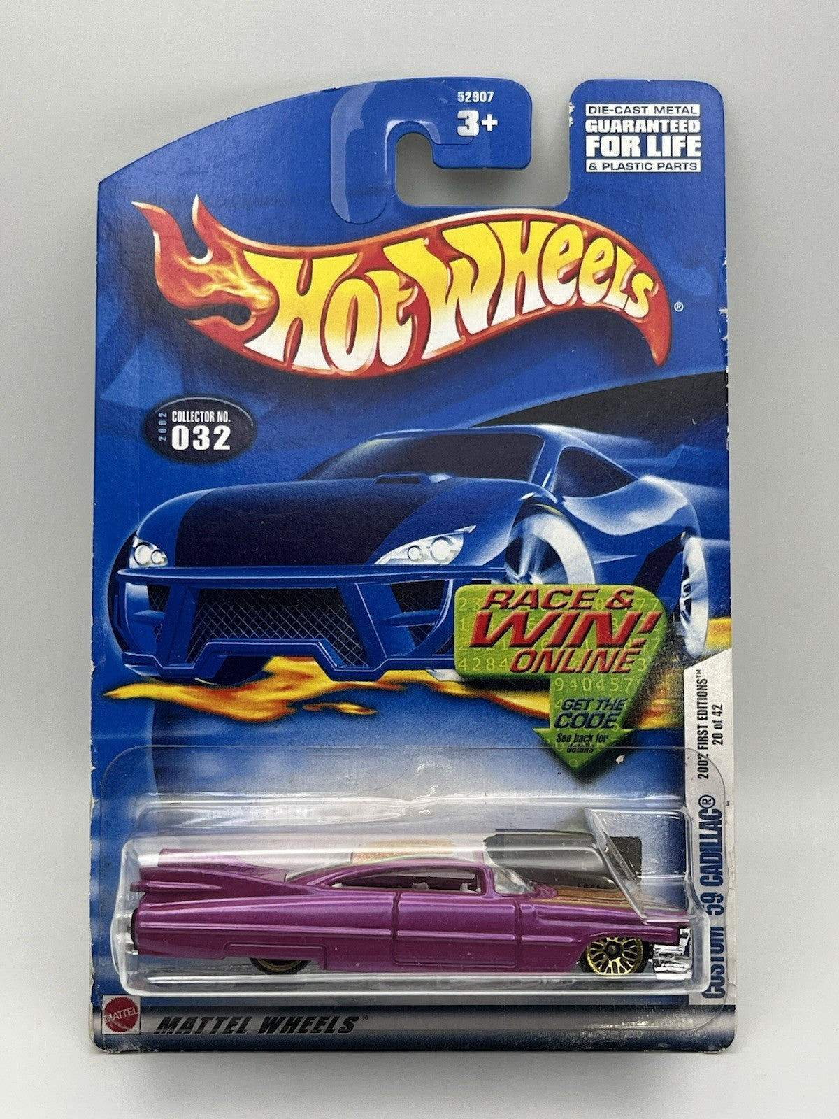 Hot Wheels 032 Custom '59 Cadillac, 2002 First Editions 20/42 - Magenta