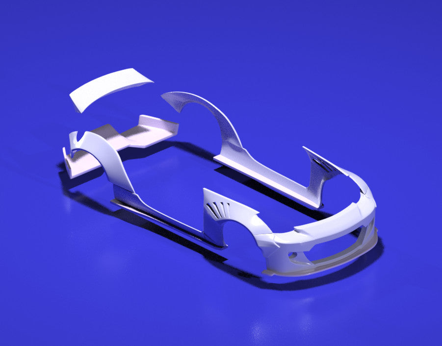 Rocket Bunny Style Wide Body Kit for Hot Wheels Nissan 350z - Resin - 3d Printed