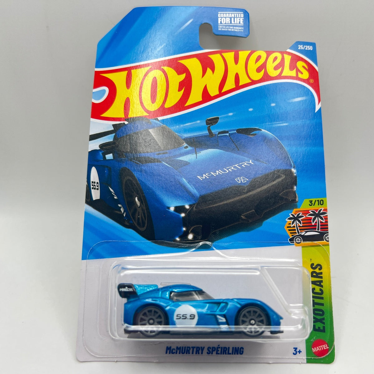 Hot Wheels McMurtry Speirling 25/250 Exoticars 3/10 Blue 1:64 Diecast