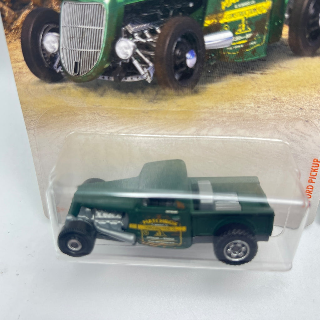 Matchbox 1935 Ford Pickup Lot of 2 Green 21/100 + Blue 51/100 1:64