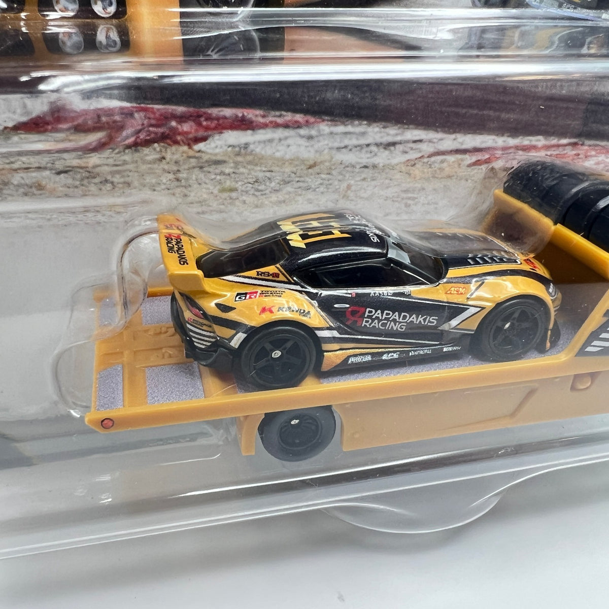 Hot Wheels Team Transport 20 Toyota GR Supra Fleet Street 86 Papadakis
