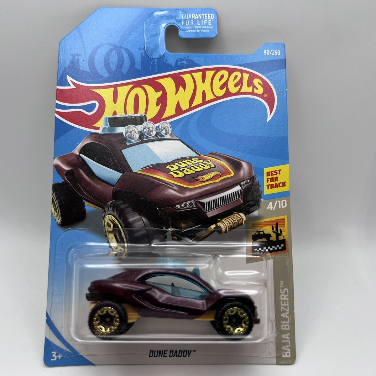 Hot Wheels Dune Daddy Maroon Baja Blazers 90/250 1:64 Diecast Dune Buggy