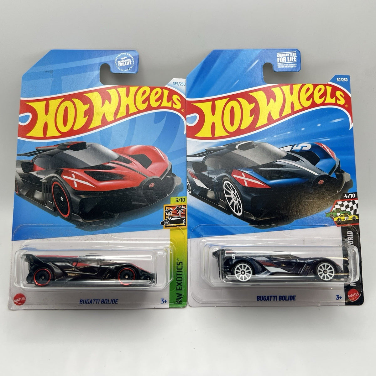(Set Of 2) Hot Wheels Bugatti Bolide - Red And Blue