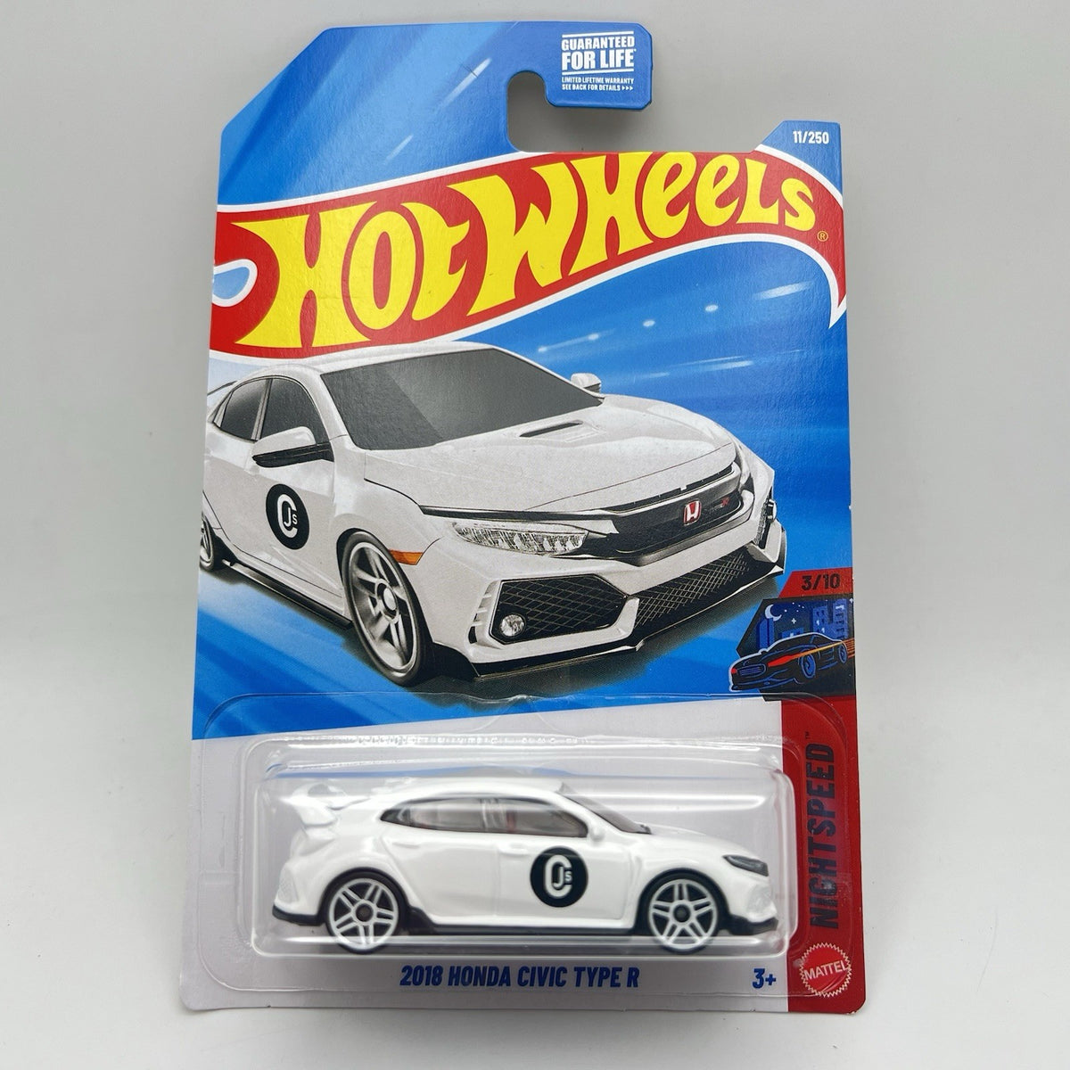New 2026 Hot Wheels NIGHTSPEED #3/10 the White 2018 HONDA CIVIC TYPE R!