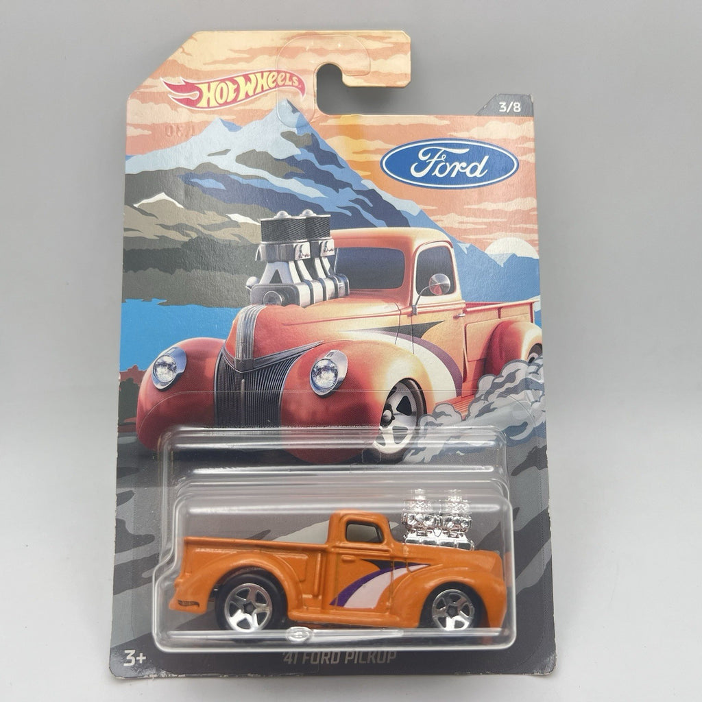 2018 Hot Wheels ‘41 Ford Pickup Walmart Exclusive Truck Series #3/8  Orange