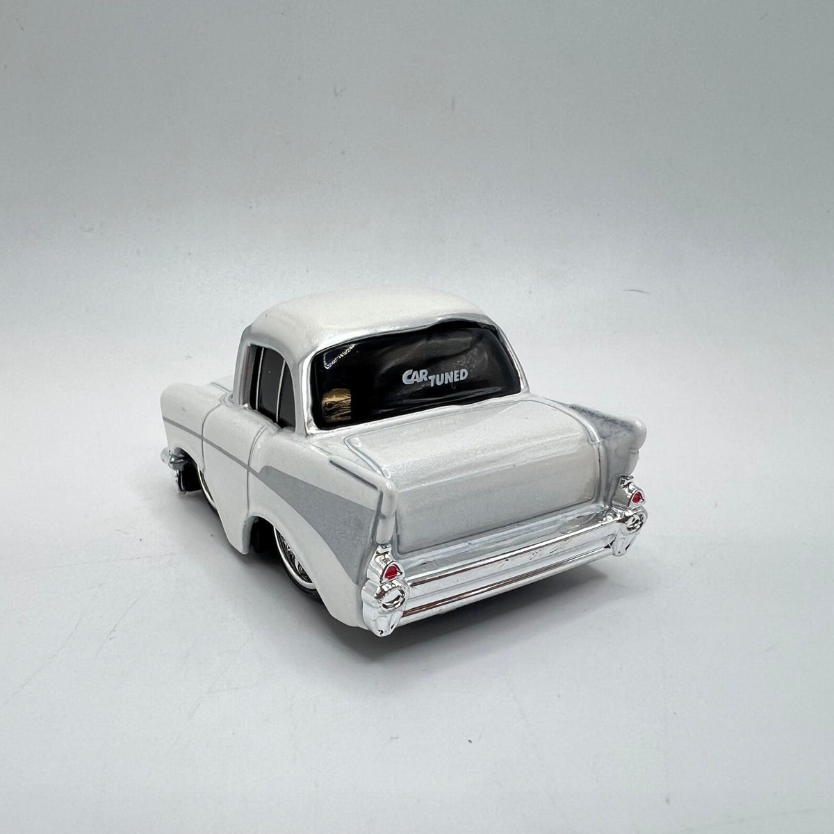 Car Tuned MGA '57 Chevy Bel Air Pearl White Chibi LOOSE