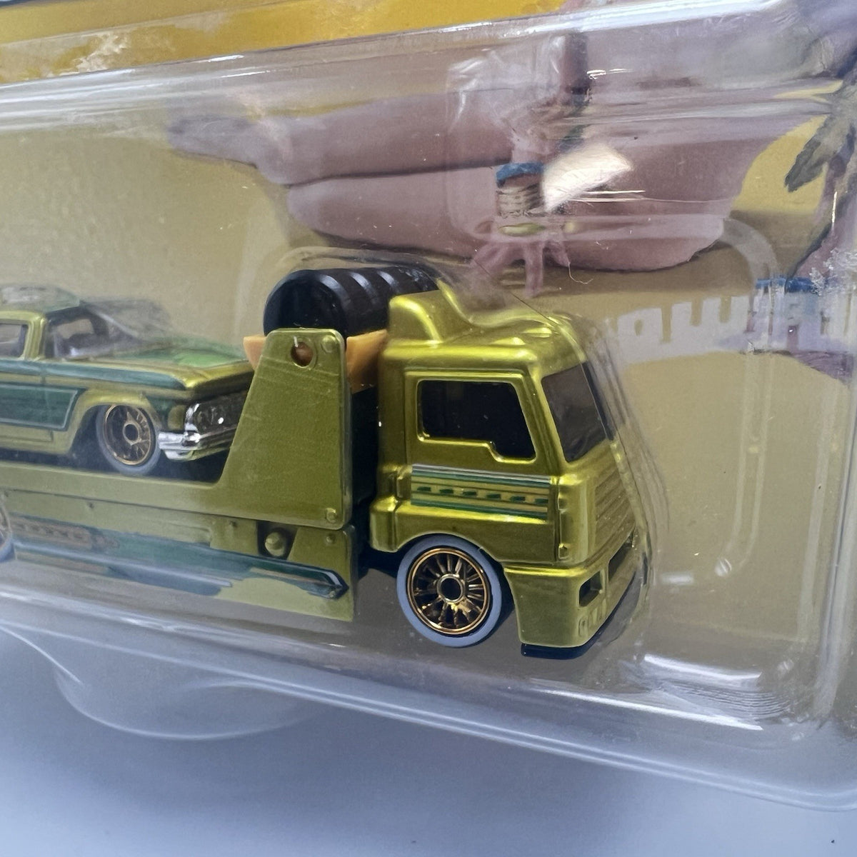 Custom Hot Wheels Team Transport Impala With Aero Lift w/ RR Lowrider 1 Of 1