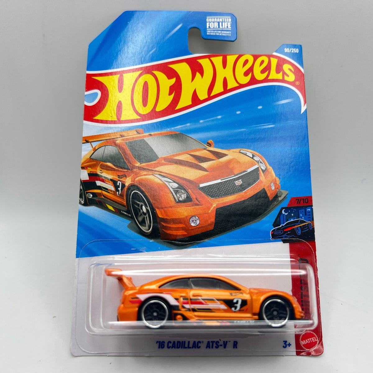 Hot Wheels 16 Cadillac ATS-V R 90/250 Nightspeed 7/10 Orange 1:64