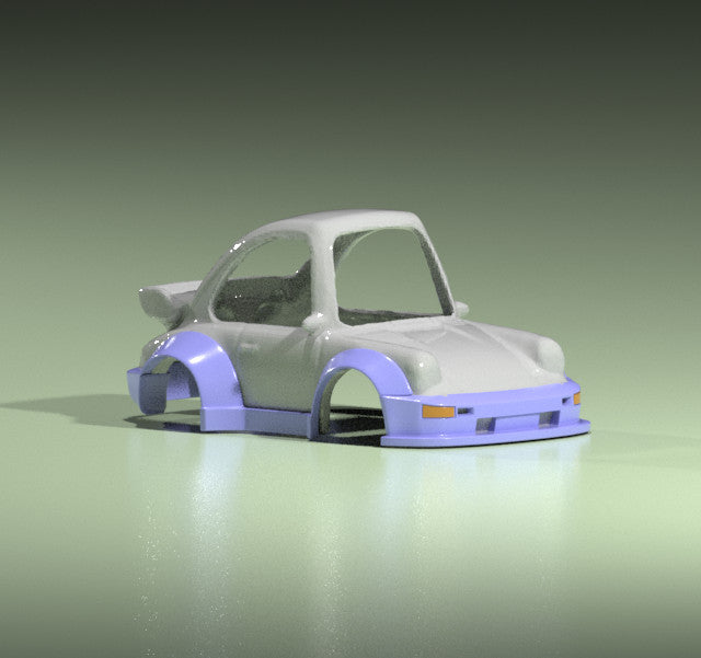 RWB Wide Body Kit for Hot Wheels Tooned Porsche - Resin - 3d Printed
