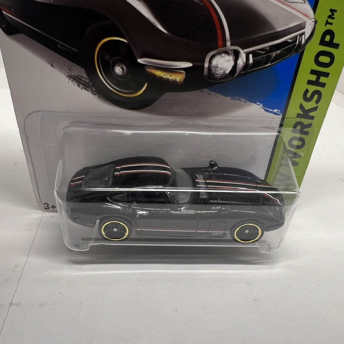 2014 HOT WHEELS BLACK TOYOTA 2000 GT, HW WORKSHOP / ALL STARS, HW #192/250, VHTF