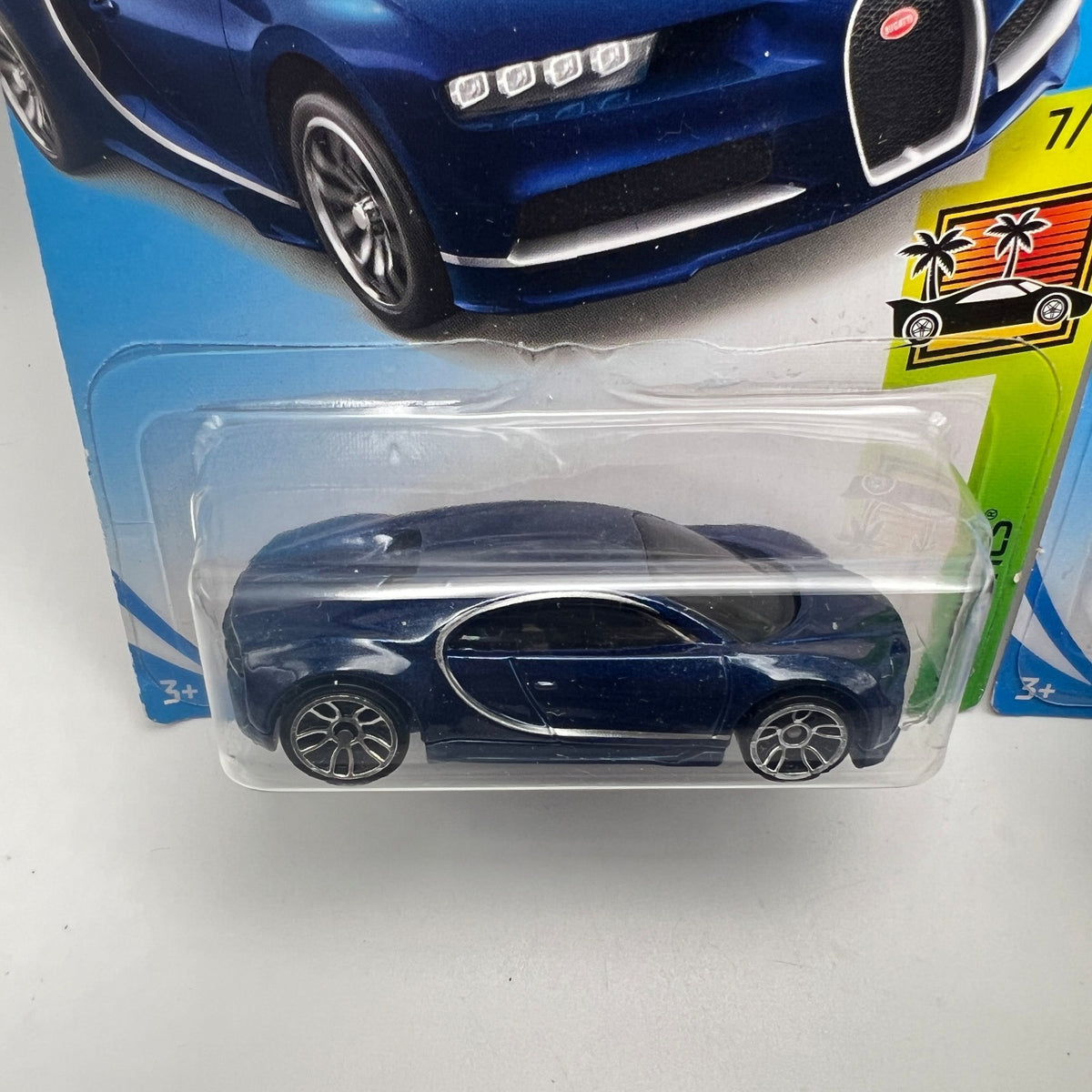 Hot Wheels '16 Bugatti Chiron Lot of 2 Blue 236/250 HW Month + Black 89/250