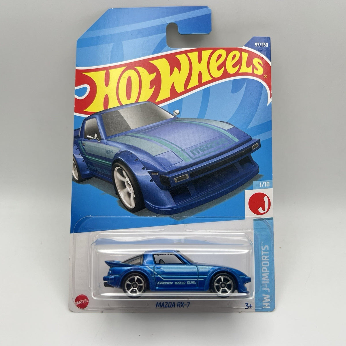 2022 Hot Wheels #97/250 Blue Mazda RX-7 HW J-Imports