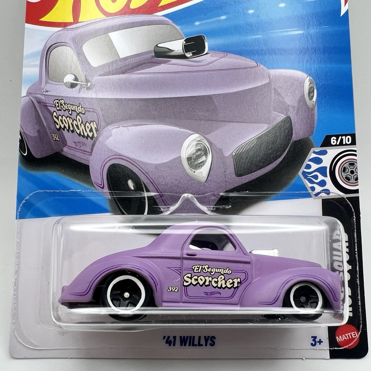 HOT WHEELS 2026 '41 WILLYS SATIN LAVENDER 153/250 JJK01 ROD SQUAD L. WOOD DESIGN