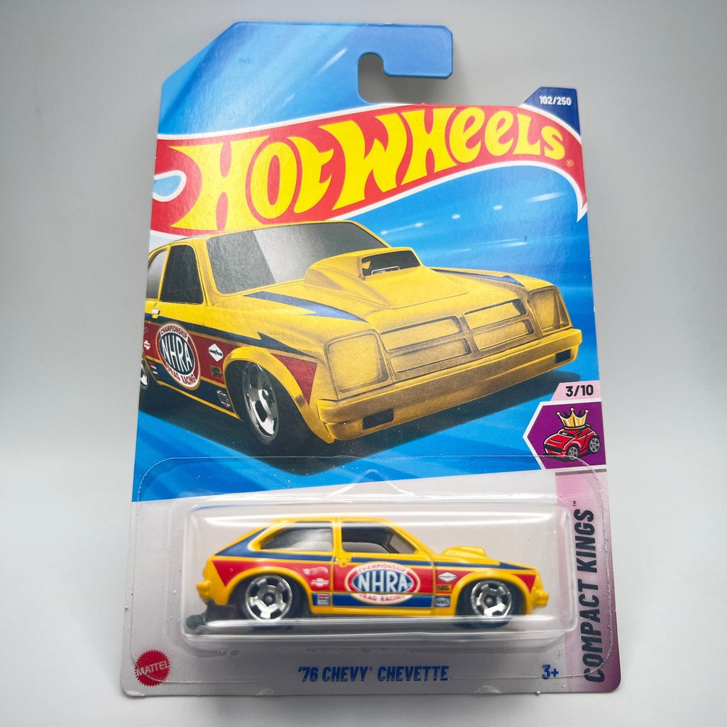 Hot Wheels 76 Chevy Chevette Yellow NHRA 102/250 Compact Kings 3/10