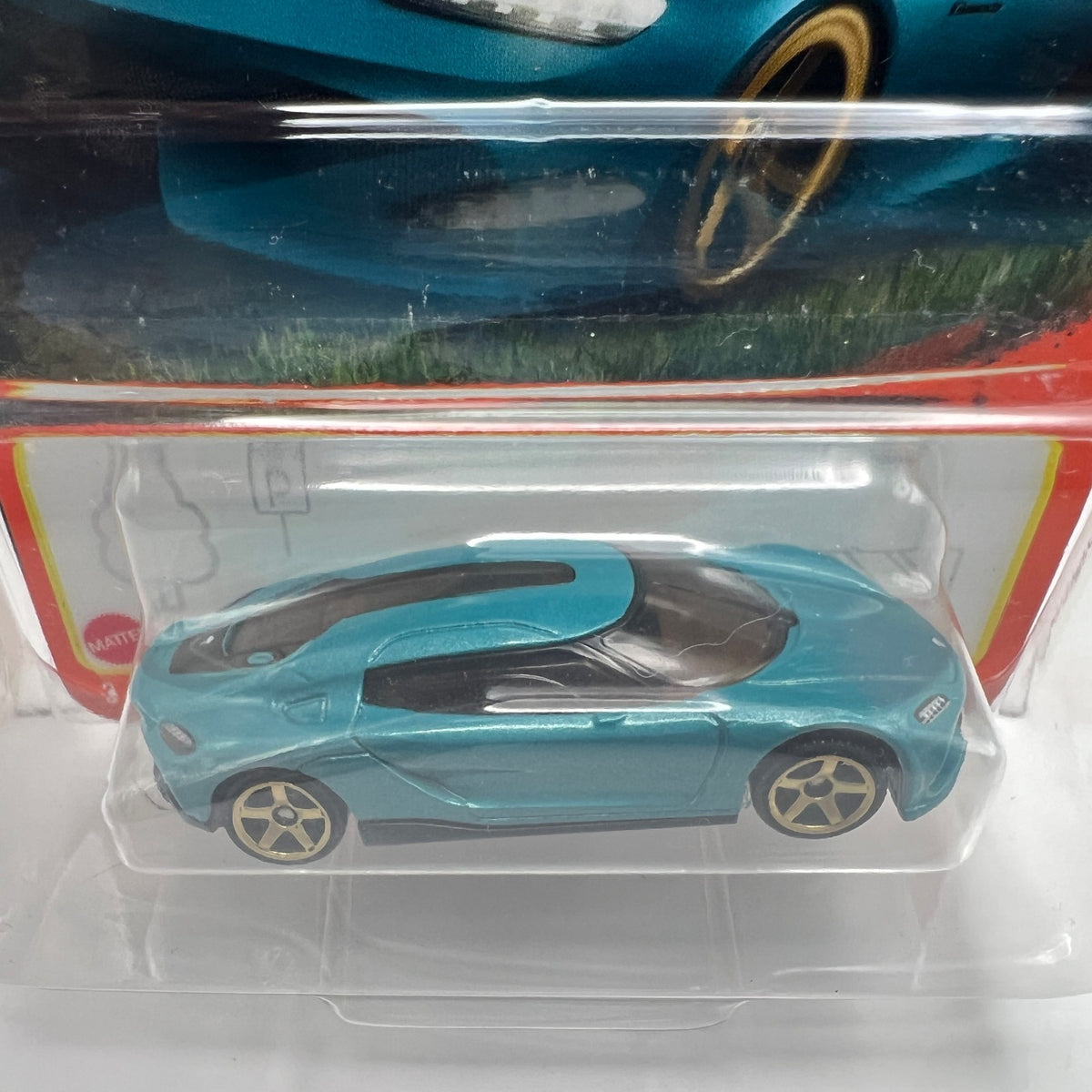 Matchbox 2021 Koenigsegg Gemera Teal 1/100 ERROR Car Reversed The Vault