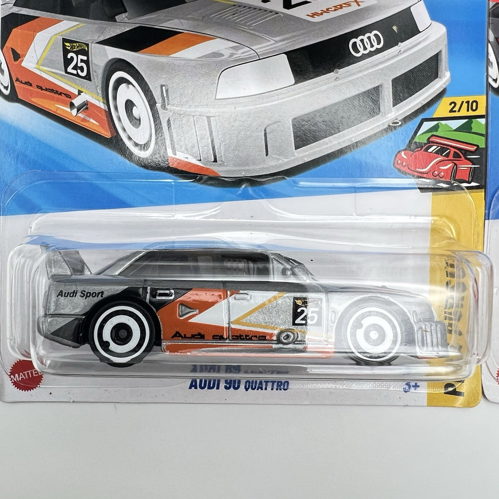 Hot Wheels Audi '90 Quattro (Lot of 4) Red, White, Blue And Grey