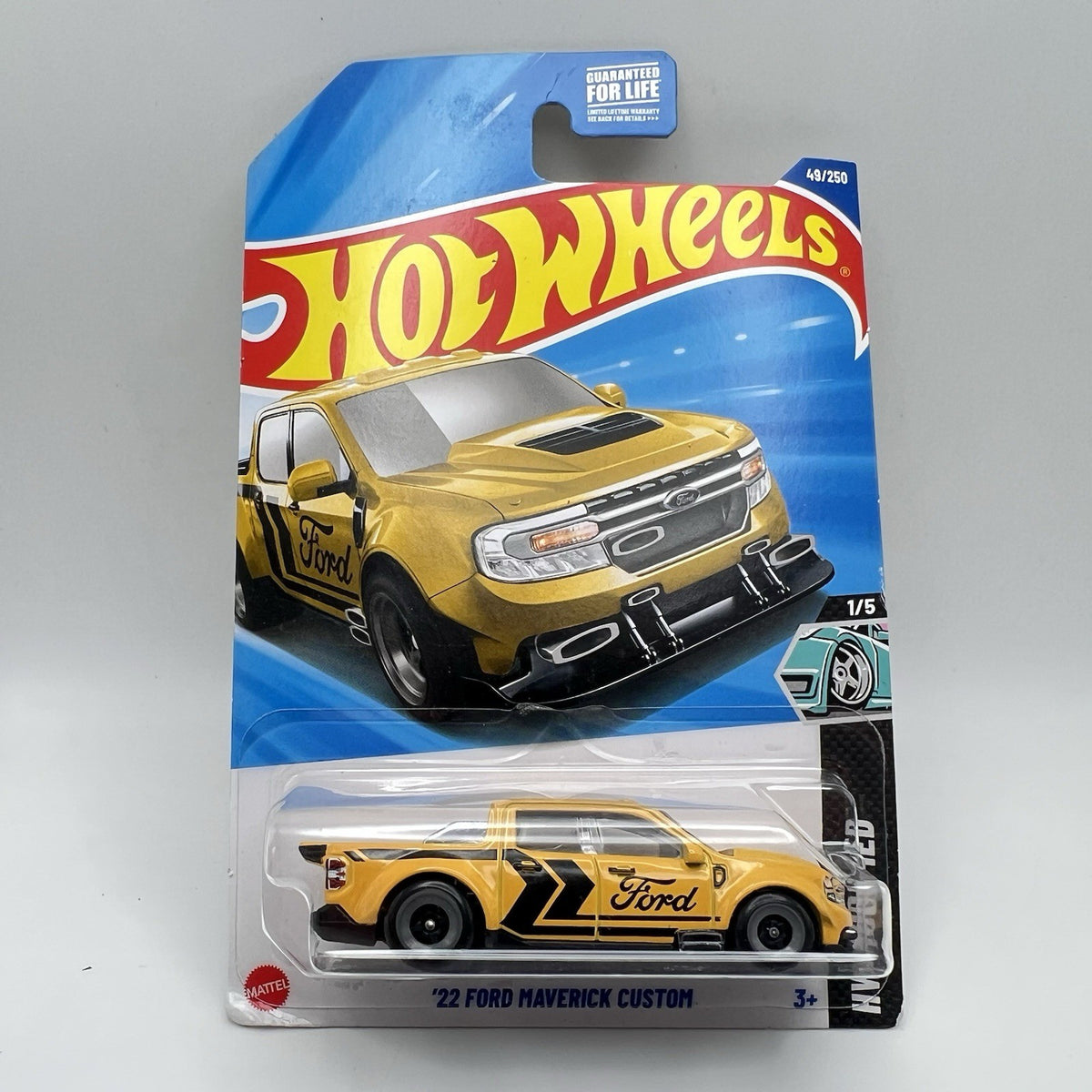 Hot Wheels 22 Ford Maverick Custom Yellow #49 Mainlines 2025 Case B | NEW