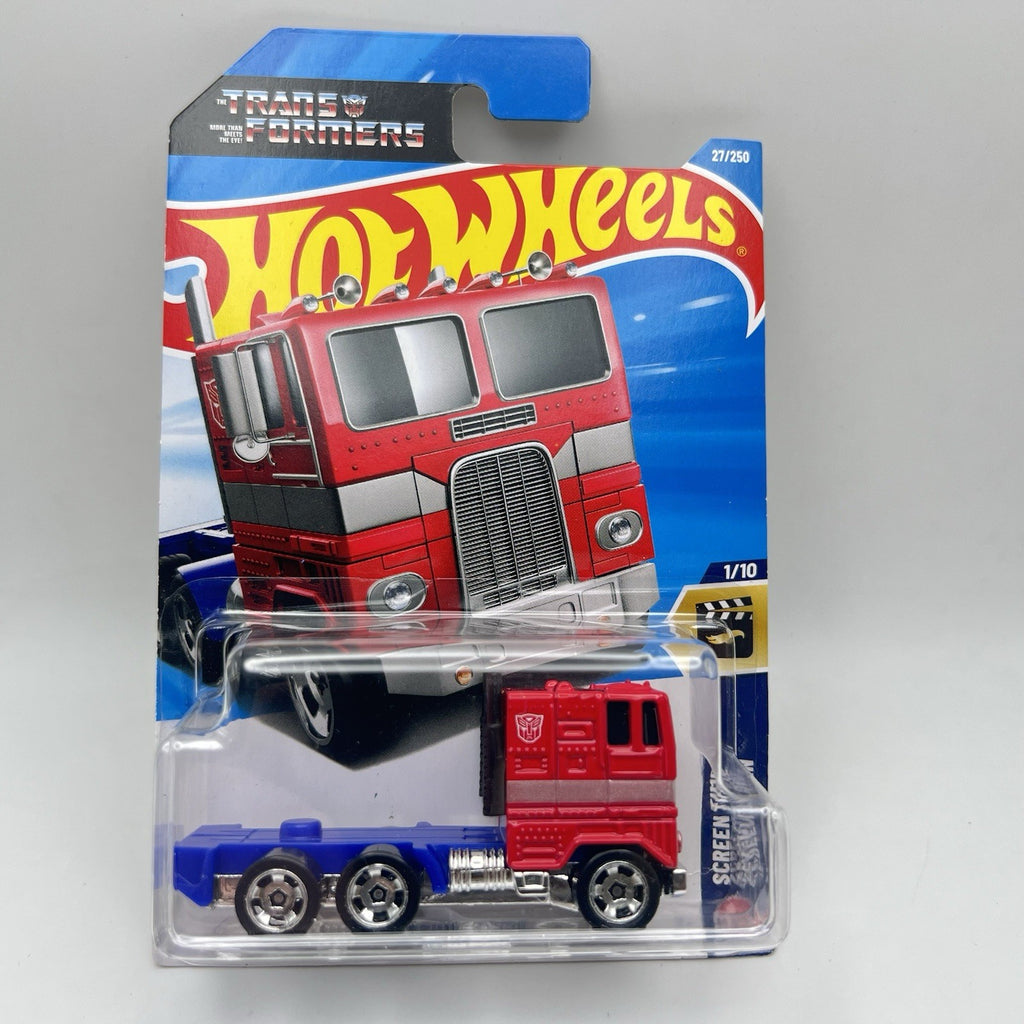 2025 HOT WHEELS F CASE TRANSFORMERS OPTIMUS PRIME RED HW SCREEN TIME 6/10