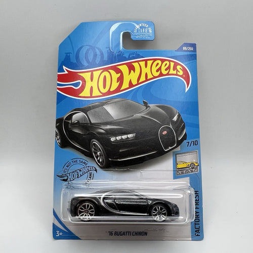 '16 Bugatti Chiron - Black | HW Factory Fresh 7/10 | Hot Wheels 89/250