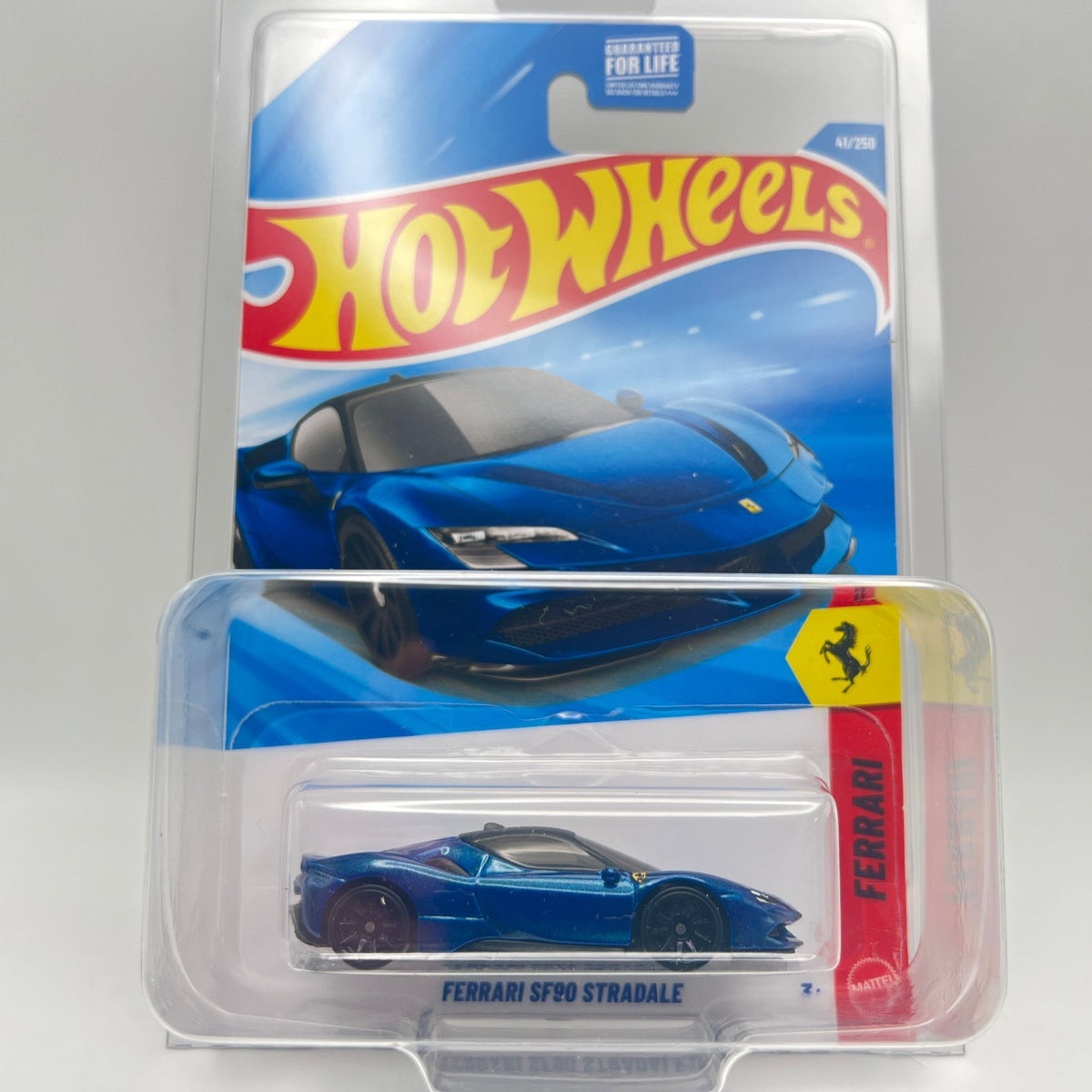 Hot Wheels Ferrari SF90 Stradale Blue 41/250 Ferrari 1/5 The Vault