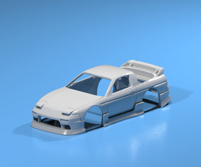 Body Kit W/ Duck Tail Wing for Hot Wheels Nissan 180SX - Resin - 3d Printed