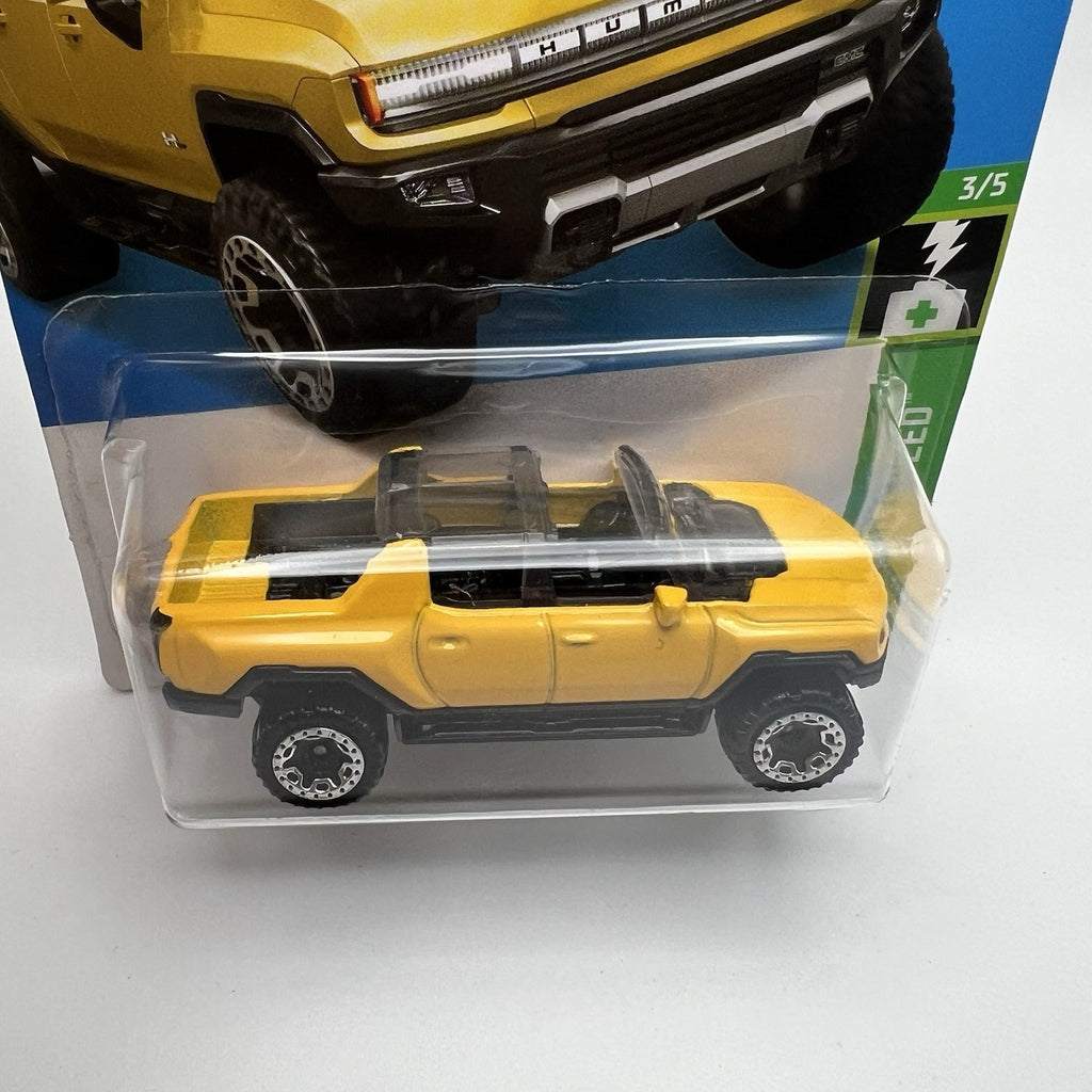 Hot Wheels GMC Hummer EV-Brand New mainline long card HW GREEN SPEED 130/250