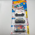 Hot Wheels Kei Swap Lot of 3 Pink White & Red Art Cars Compact Kings MattGabe