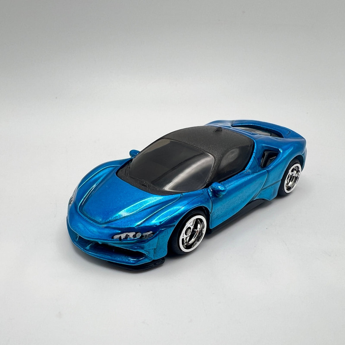 Custom Hot Wheels Ferrari SF90 Stradale Blue Painted Detailed LOOSE 1/64
