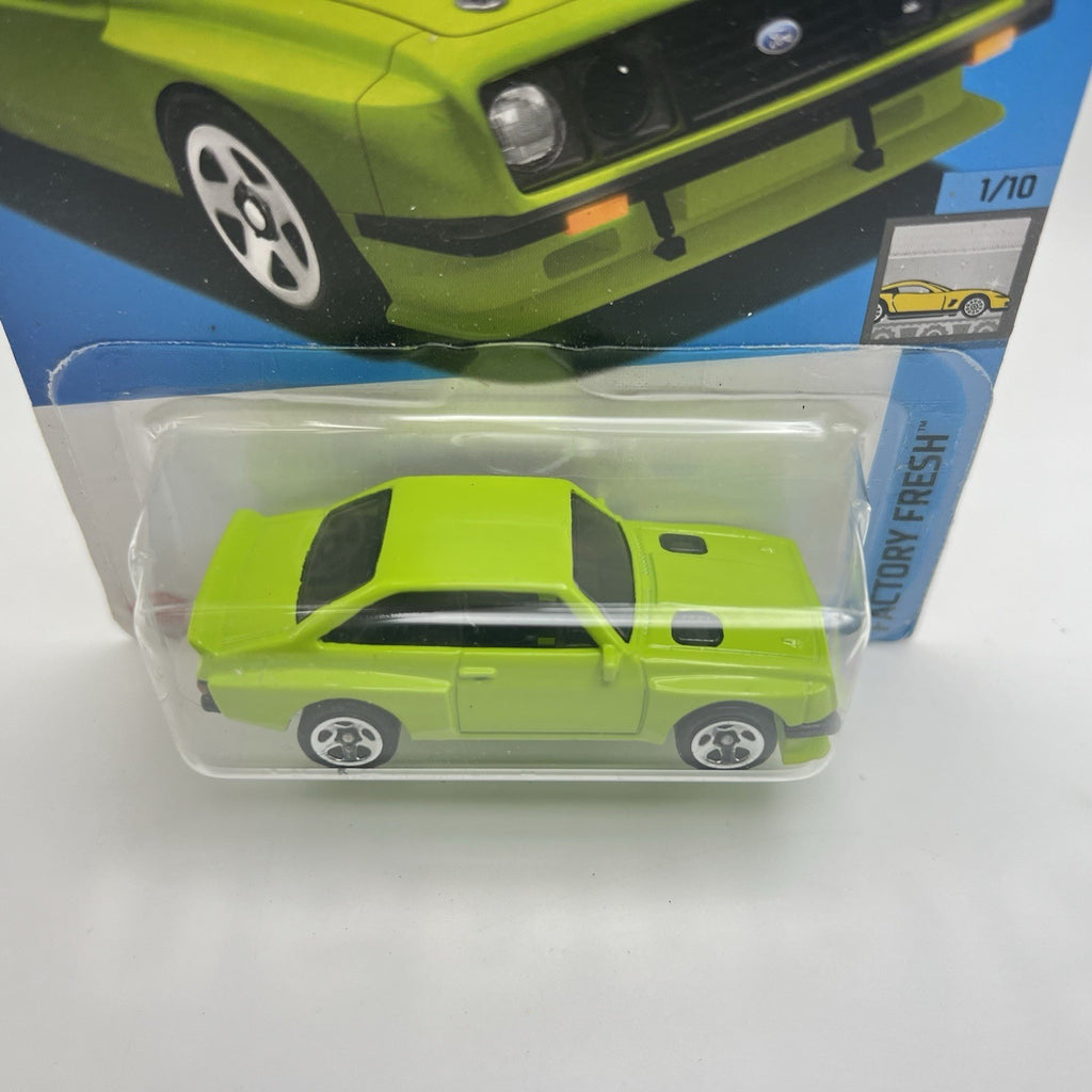2024 Hot Wheels Factory Fresh 1/10 Lime Green Ford Escort RS2000 #23 1:64 Scale