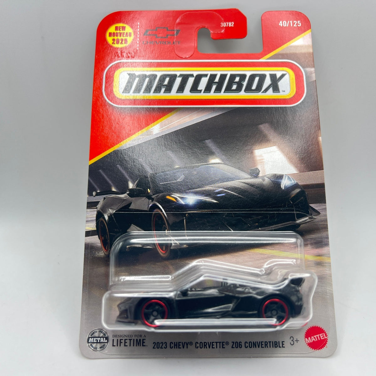 Matchbox 2023 Chevy Corvette Z06 Convertible 40/125 Black 1:64 Diecast