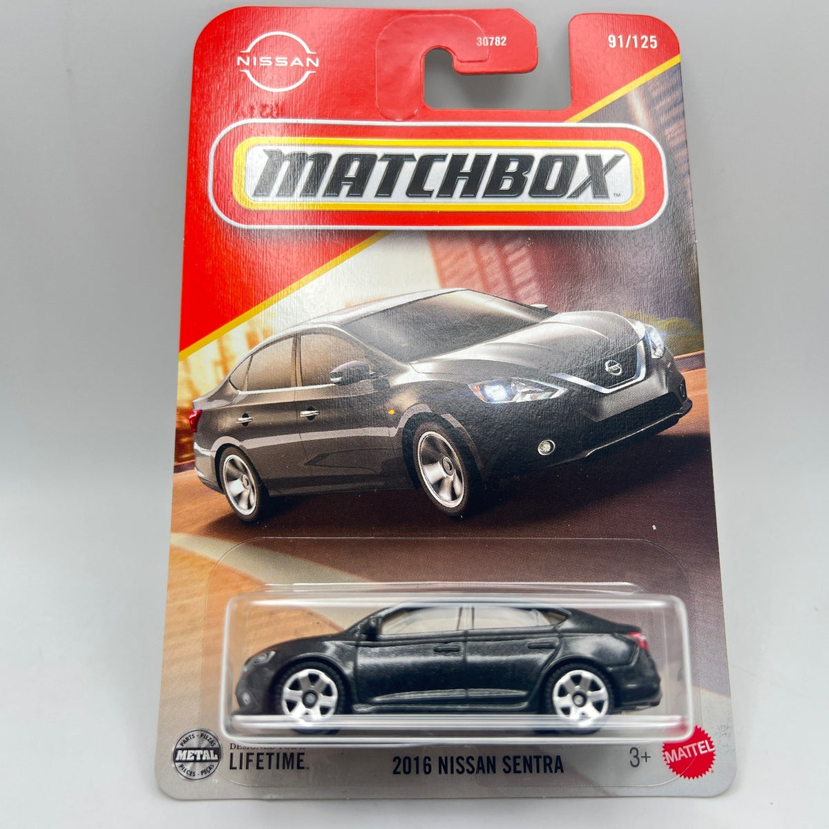 Matchbox 2016 Nissan Sentra 91/125 Black 1:64 Scale Diecast Car