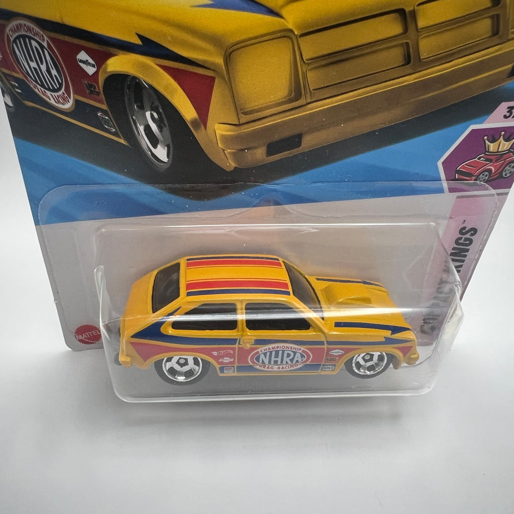 Hot Wheels 76 Chevy Chevette Yellow NHRA 102/250 Compact Kings 3/10