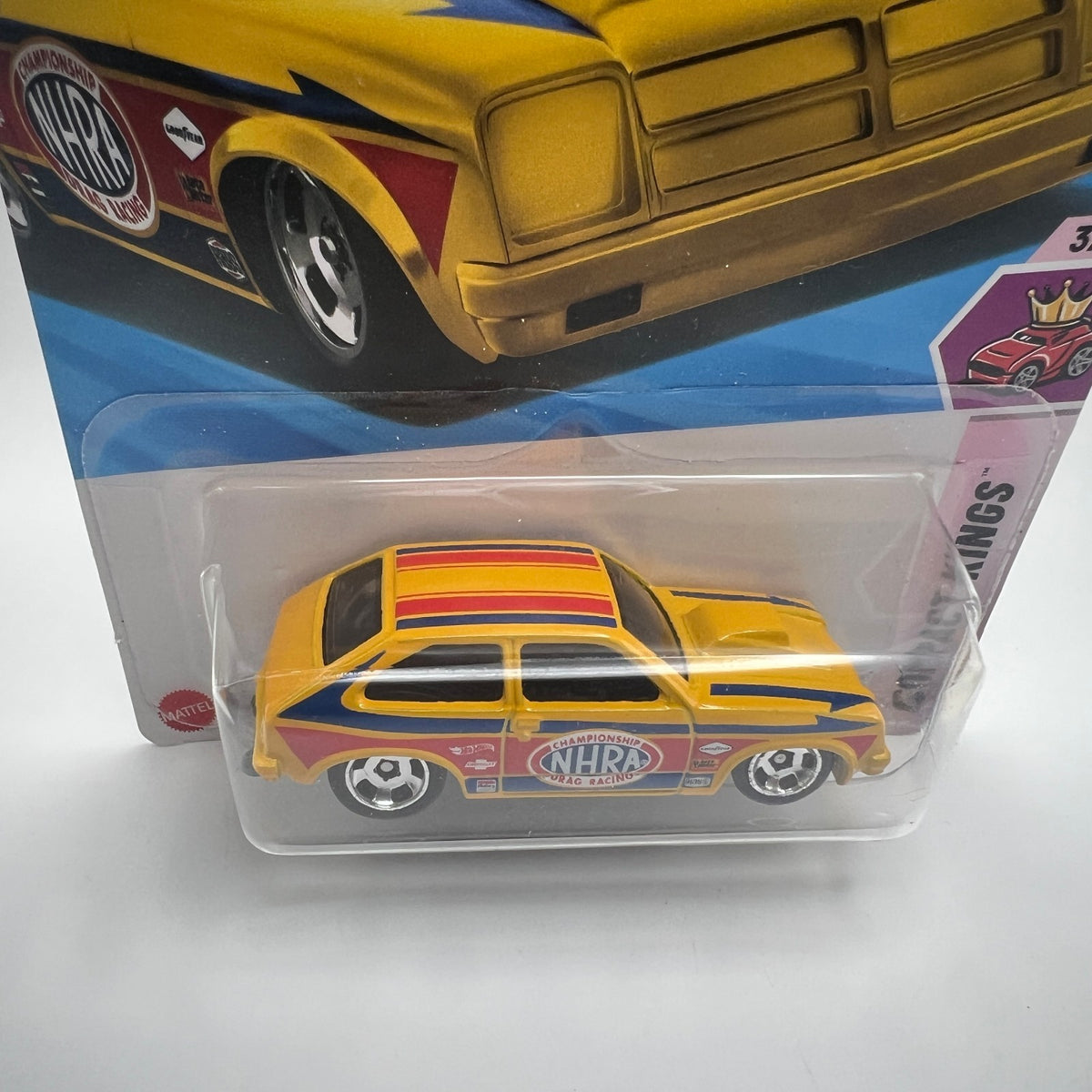 Hot Wheels 76 Chevy Chevette Yellow NHRA 102/250 Compact Kings 3/10