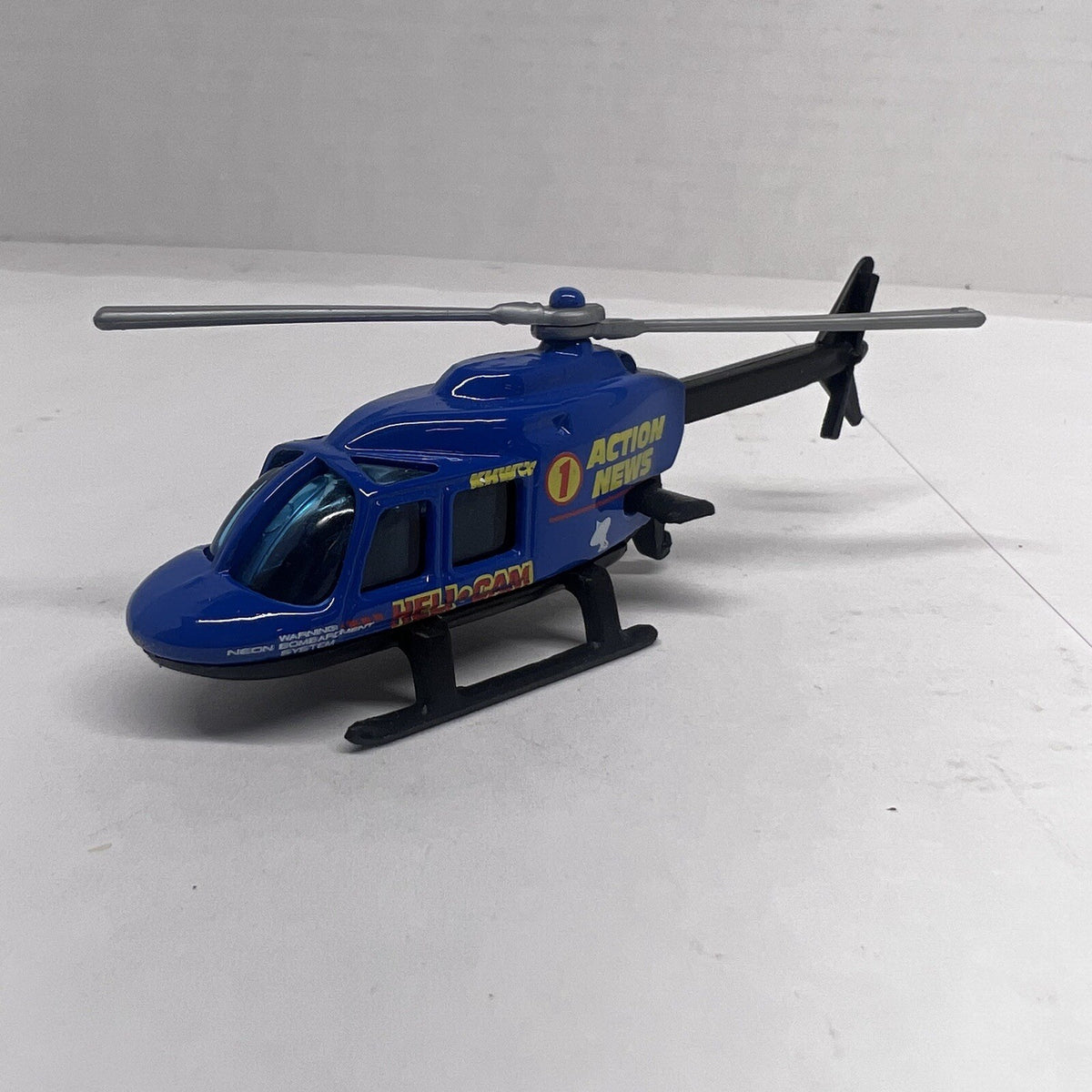 Vintage 1989 Hot Wheels - #1 Action News Heli-Cam Helicopter