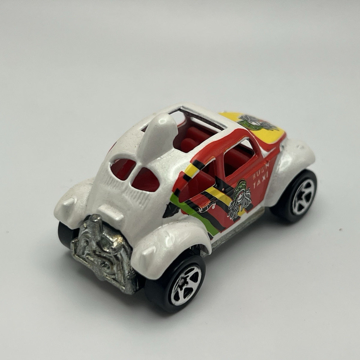 Hot Wheels Bug n Taxi 1983 VW Beetle Baja Mattel Red and WHITE Vintage