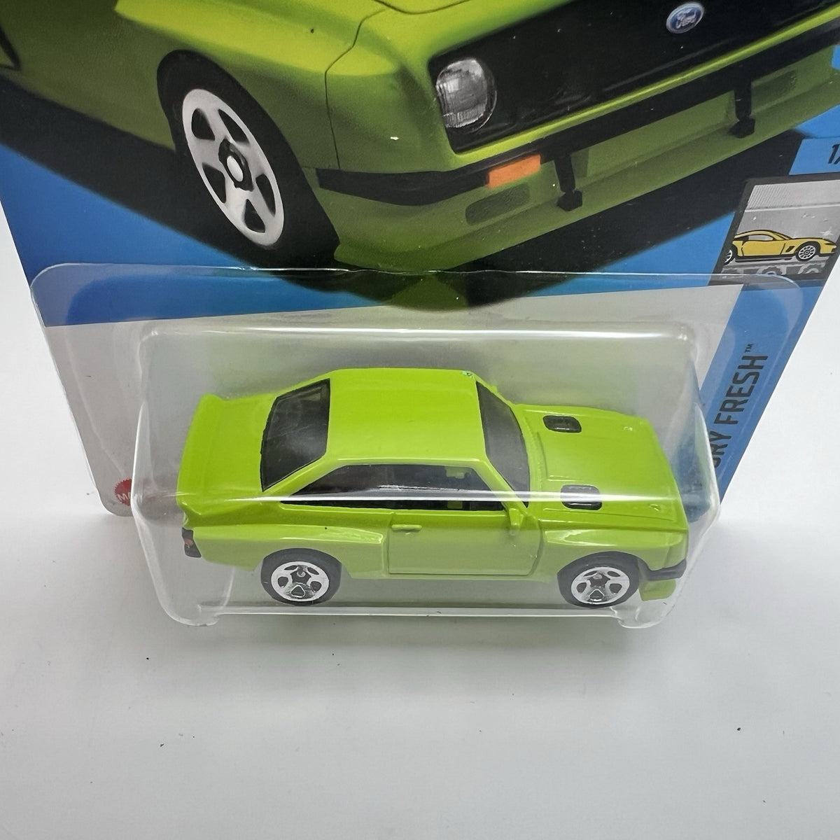2024 Hot Wheels Factory Fresh 1/10 Lime Green Ford Escort RS2000 #23 1:64 Scale
