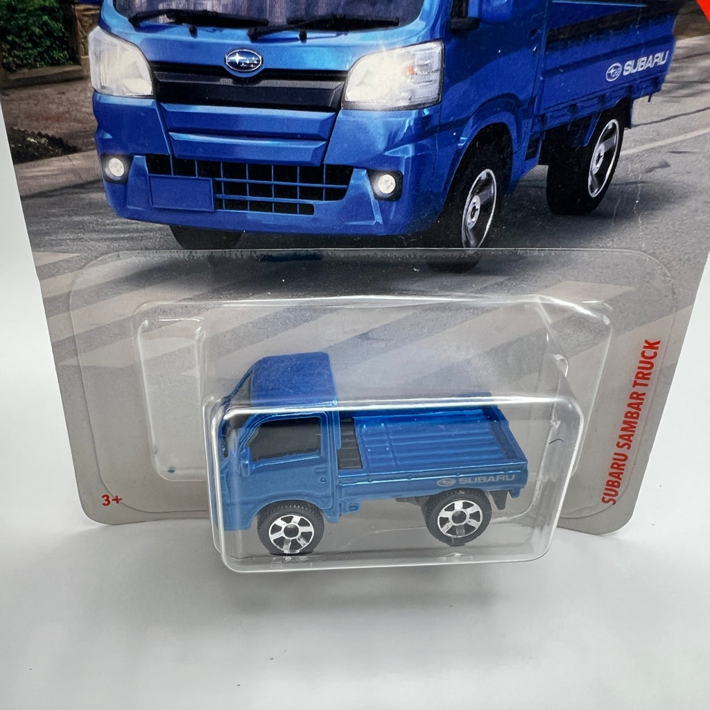 Matchbox Subaru Sambar Truck Blue 82/100 MBX Service 6/20 1:64 Diecast