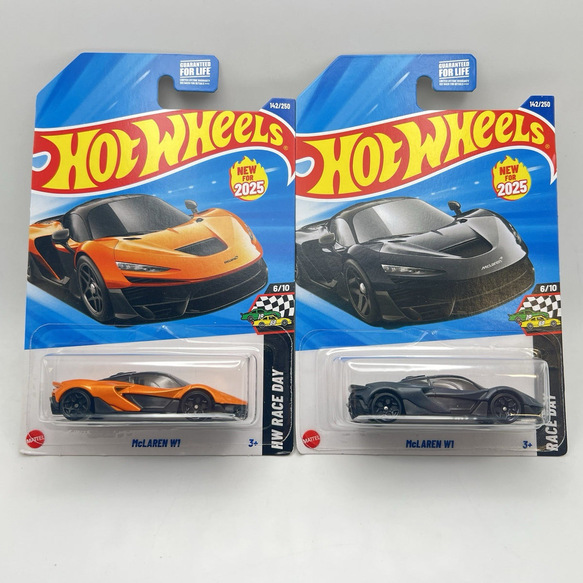 🔥Hot Wheels McLaren W1 Orange & Grey Lot of 2🔥