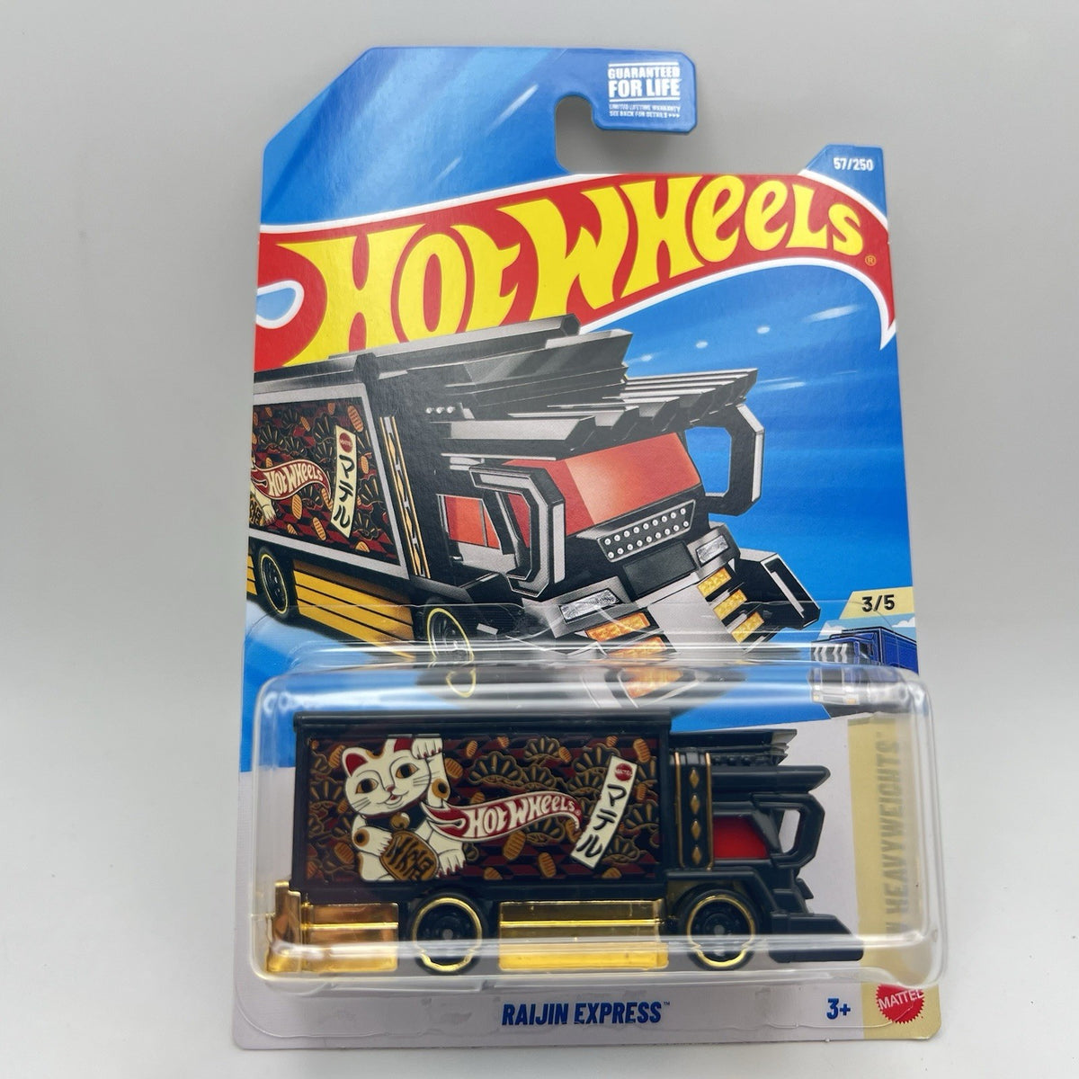 Hot Wheels Raijin Express BLACK/GOLD– HW Heavyweights 57/250 – #3/5 – Lucky Cat