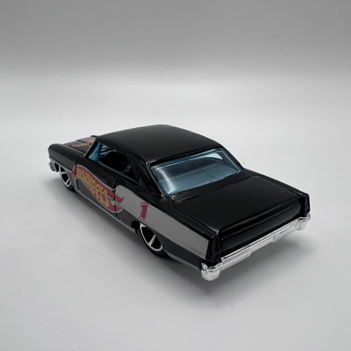 Hot Wheels '66 Nova Black Chevy Chevrolet Toy Car Team Tampo Malaysia