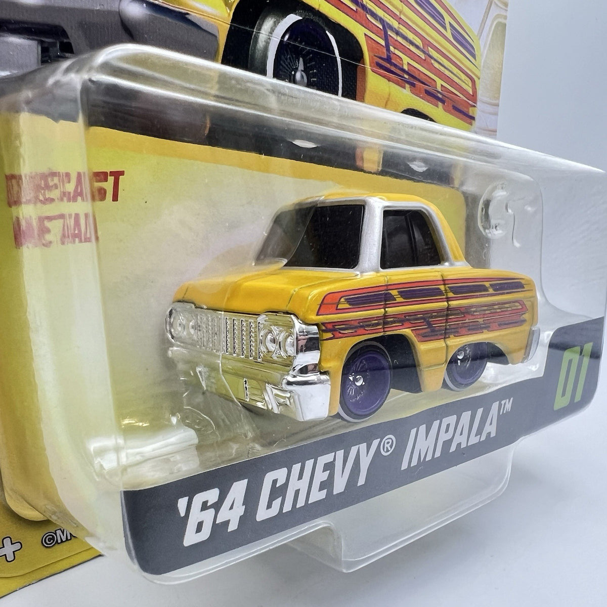 CarTuned '64 Chevy Impala Yellow Lowriders Car 1/64 Toy Vehicle Series 3 MGA NEW