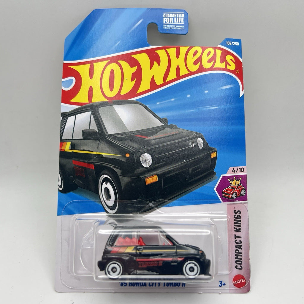 2026 Hot Wheels ‘85 Honda City Turbo II Compact Kings Black Car 1/64 Toy NEW