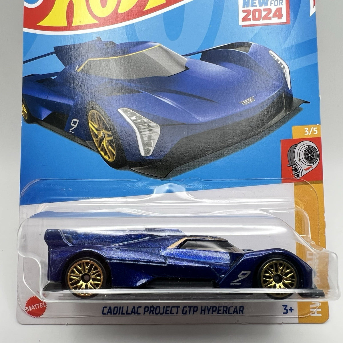 2024 Hot Wheels Cadillac Project GTP Hypercar Blue HW Turbo 3/5 HTD35 123/250
